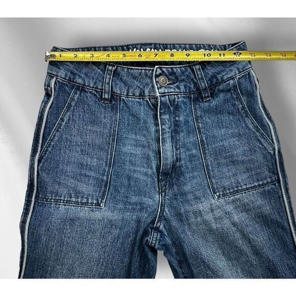 Vintage 90s Volcom Wide Leg Flare High Rise Flare Denim Jeans Women’s Size 1 - Picture 8 of 16